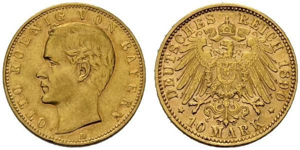 20 Mark Regno di Baviera (1806 - 1918) Oro Ottone di Baviera(1848 – 1916)