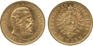 20 Mark Regno di Prussia (1701-1918) Oro Federico III di Germania (1831-1888)