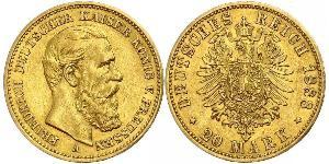 20 Mark Regno di Prussia (1701-1918) Oro Federico III di Germania (1831-1888)