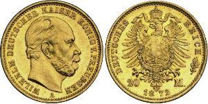 20 Mark Regno di Prussia (1701-1918) Oro Wilhelm I, German Emperor (1797-1888)