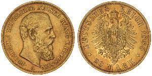 20 Mark Regno di Prussia (1701-1918) Oro Federico III di Germania (1831-1888)