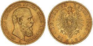 20 Mark Regno di Prussia (1701-1918) Oro Federico III di Germania (1831-1888)