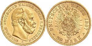 20 Mark Regno di Prussia (1701-1918) Oro Wilhelm I, German Emperor (1797-1888)