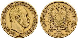 20 Mark Regno di Prussia (1701-1918) Oro Wilhelm I, German Emperor (1797-1888)