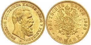 20 Mark Reino de Prusia (1701-1918) Oro Federico III de Alemania (1831-1888)