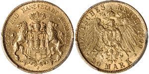 20 Mark States of Germany Oro 