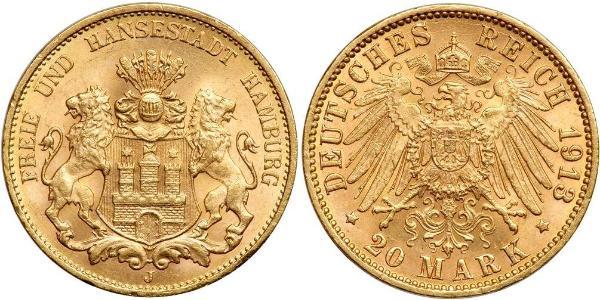 20 Mark States of Germany Oro 