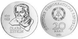20 Mark República Democrática Alemana (1949-1990) Plata 