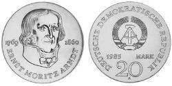 20 Mark República Democrática Alemana (1949-1990) Plata 