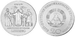 20 Mark República Democrática Alemana (1949-1990) Plata 