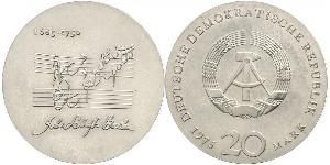 20 Mark República Democrática Alemana (1949-1990) Plata 