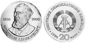 20 Mark República Democrática Alemana (1949-1990) Plata 