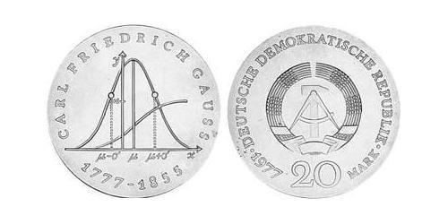 20 Mark República Democrática Alemana (1949-1990) Plata 