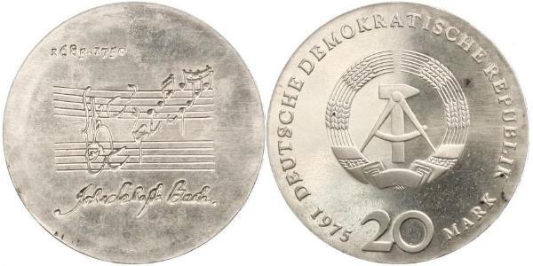 20 Mark República Democrática Alemana (1949-1990) Plata 