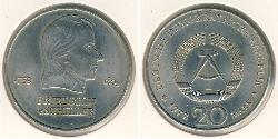 20 Mark Repubblica Democratica Tedesca (1949-1990) Rame/Nichel 