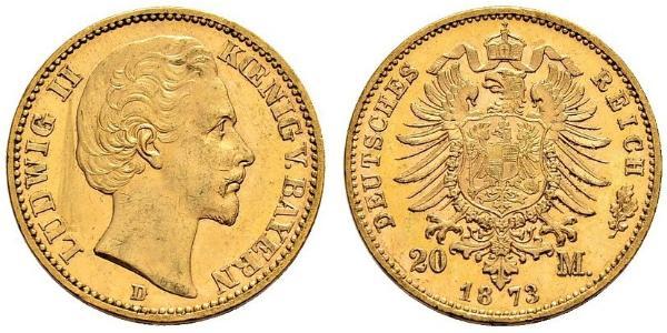 20 Mark 巴伐利亞王國 (1806 - 1918) 金 路德维希一世 (巴伐利亚)