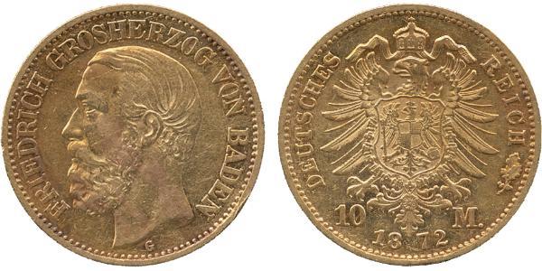 20 Mark 巴登大公國 (1806 - 1918) 金 弗里德里希一世 (巴登)