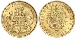 20 Mark 德意志帝國 (1871 - 1918) 金 