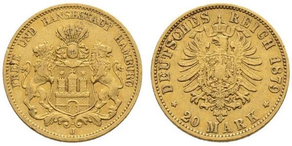 20 Mark 德意志帝國 (1871 - 1918) 金 