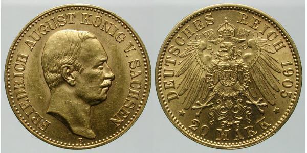 20 Mark 普魯士王國 (1701 - 1918) 金 