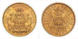 20 Mark 联邦州 (德国) 金 