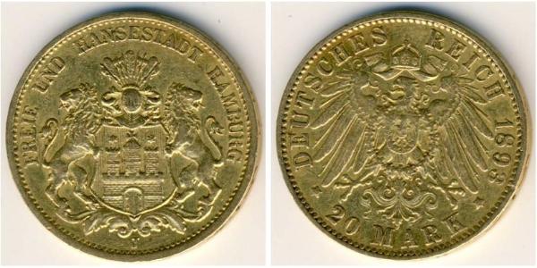 20 Mark 联邦州 (德国) 金 