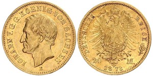 20 Mark 萨克森王国 (1806 - 1918) 金 