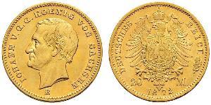 20 Mark 萨克森王国 (1806 - 1918) 金 