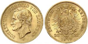20 Mark 萨克森王国 (1806 - 1918) 金 