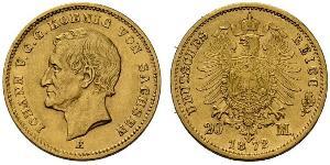 20 Mark 萨克森王国 (1806 - 1918) 金 