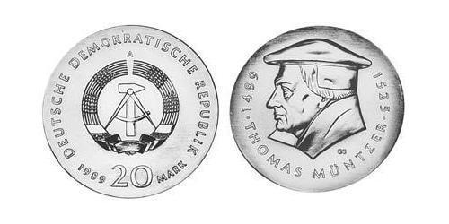 20 Mark 東德 (1949 - 1990) 銀 