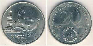 20 Mark 東德 (1949 - 1990) 銅/镍 