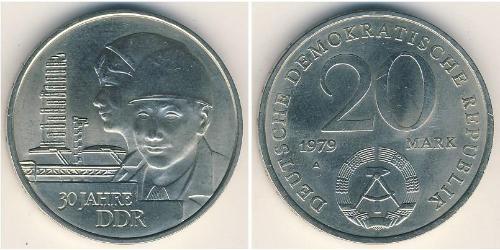 20 Mark 東德 (1949 - 1990) 銅/镍 