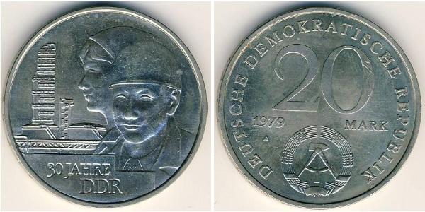 20 Mark 東德 (1949 - 1990) 銅/镍 