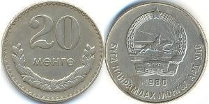 20 Mongo Mongolia Níquel/Cobre 