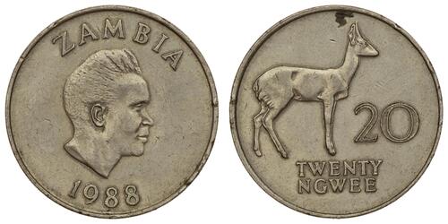 20 Ngwee Sambia (1964 - )  
