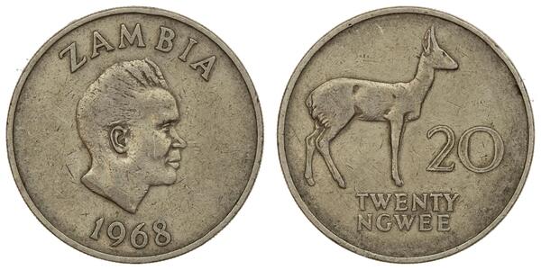 20 Ngwee Zambia (1964 - )  