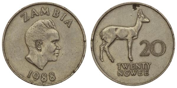 20 Ngwee Zambia (1964 - )  