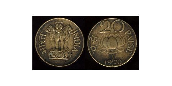 20 Paisa 印度 黃銅 