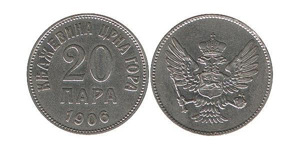 20 Para Montenegro Nickel Nikola (Montenegro)