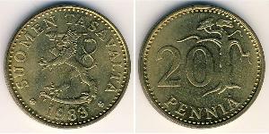 20 Penny Finlandia (1917 - ) Aluminio/Bronce 