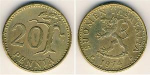 20 Penny Finlandia (1917 - ) Aluminio/Bronce 