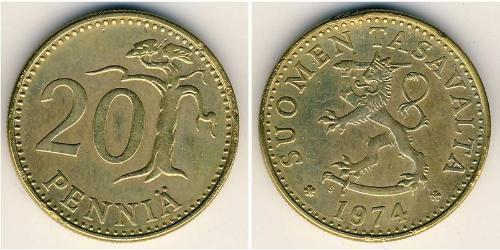 20 Penny Finnland (1917 - ) Bronze/Aluminium 