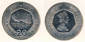 20 Penny Gibraltar Copper/Nickel 