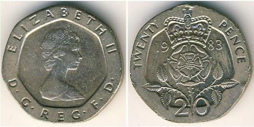20 Penny Royaume-Uni Cuivre/Nickel 
