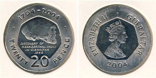 20 Penny Gibraltar Kupfer/Nickel 