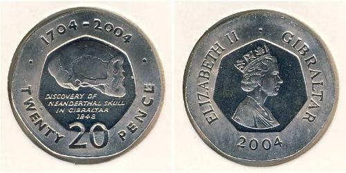 20 Penny Gibraltar Níquel/Cobre 