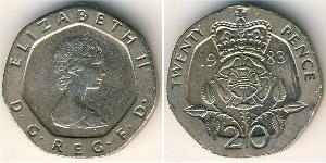 20 Penny 英国 銅/镍 