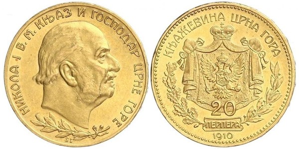 20 Perper  Montenegro Gold 