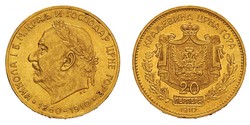 20 Perper  Montenegro 金 尼古拉一世 (蒙特內哥羅)